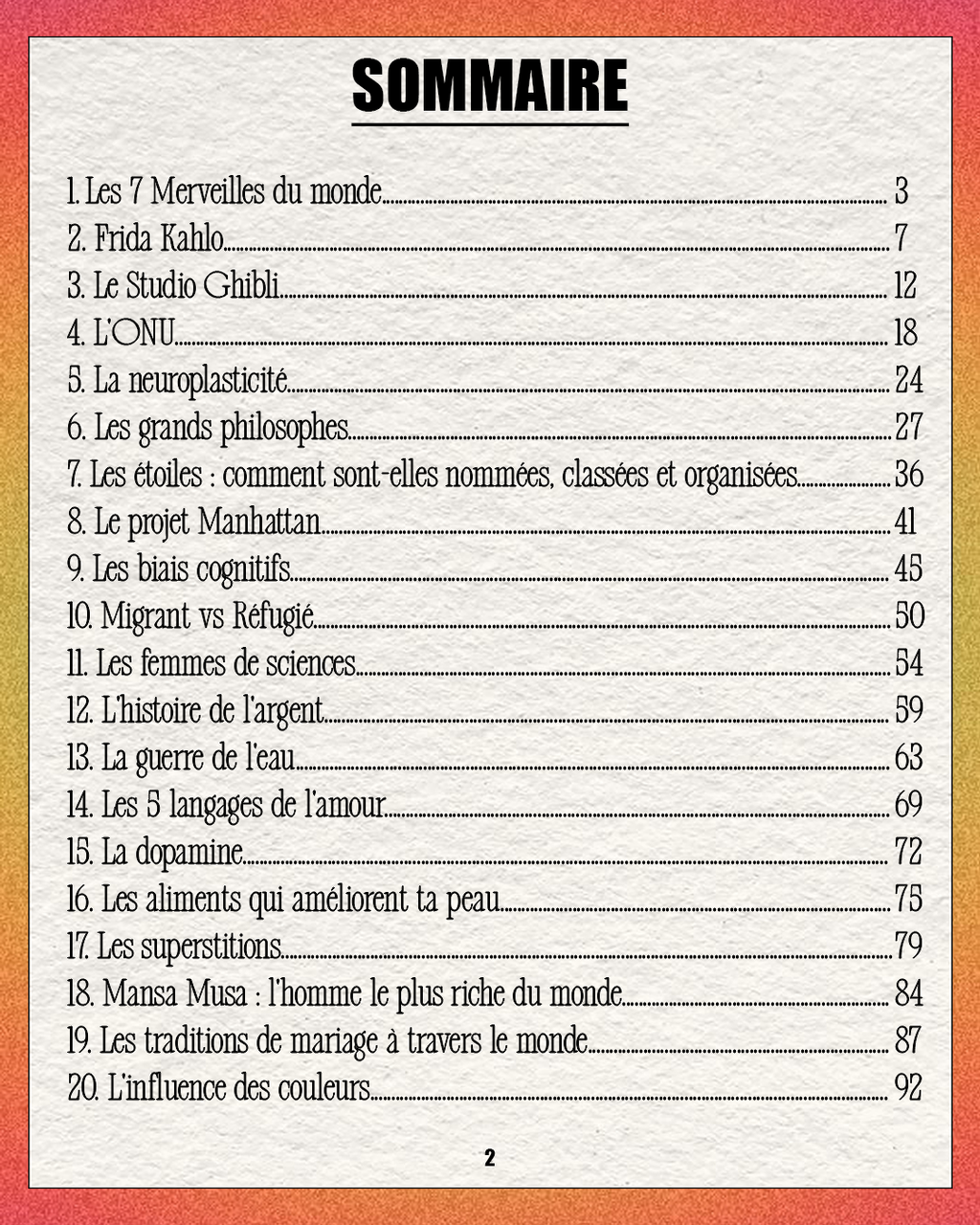 #DROP1 - 20 Fiches Culture